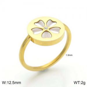 Stainless Steel Gold-plating Ring - KR91456-GC