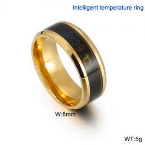 Stainless Steel Gold-plating Ring - KR91713-WGZQ