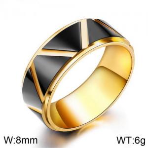 Stainless Steel Gold-plating Ring - KR91756-WGTY