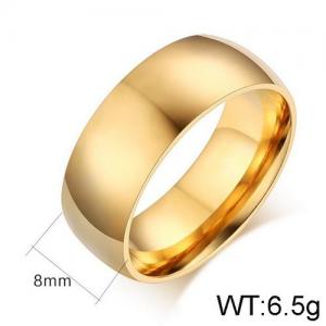 Stainless Steel Gold-plating Ring - KR91871-WGSF
