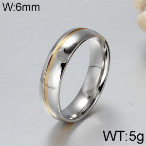 Stainless Steel Gold-plating Ring - KR91877-WGSF