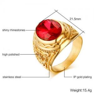 Stainless Steel Stone&Crystal Ring - KR91893-WGSF