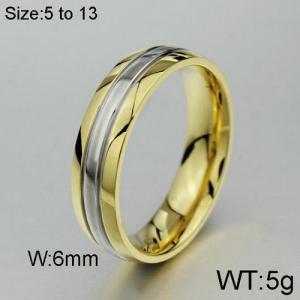 Stainless Steel Gold-plating Ring - KR91903-WGSF