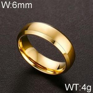 Stainless Steel Gold-plating Ring - KR91905-WGSF