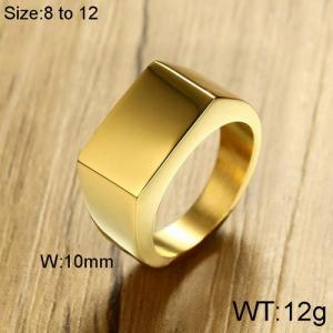 Stainless Steel Gold-plating Ring - KR91920-WGSF