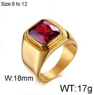 Stainless Steel Stone&Crystal Ring - KR91928-WGSF