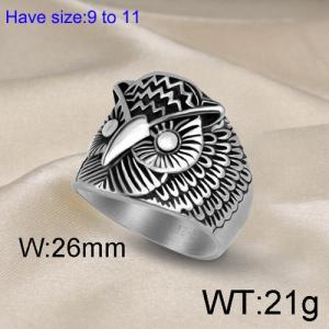Stainless Steel Special Ring - KR91952-WGLN