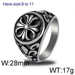 Stainless Steel Special Ring - KR91956-WGLN