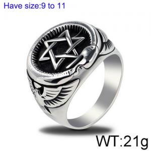 Stainless Steel Special Ring - KR91958-WGLN