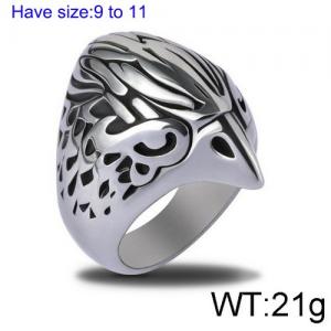 Stainless Steel Special Ring - KR91959-WGLN