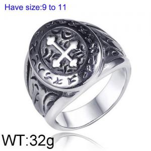 Stainless Steel Special Ring - KR91964-WGLN