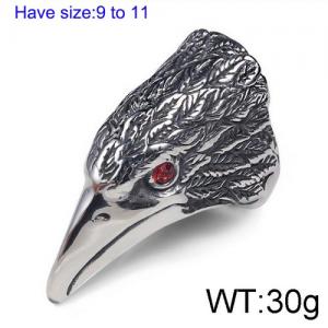 Stainless Steel Special Ring - KR91968-WGLN