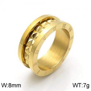 Stainless Steel Gold-plating Ring - KR92034-GC