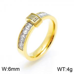 Stainless Steel Stone&Crystal Ring - KR92150-YH