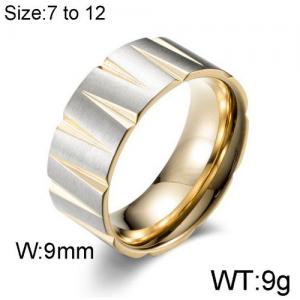 Stainless Steel Gold-plating Ring - KR92161-WGQF