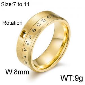 Stainless Steel Gold-plating Ring - KR92169-WGQF