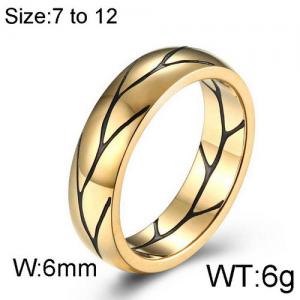 Stainless Steel Gold-plating Ring - KR92177-WGQF