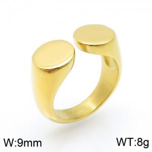 Stainless Steel Gold-plating Ring - KR92305-LK