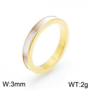 Stainless Steel Gold-plating Ring - KR92455-K
