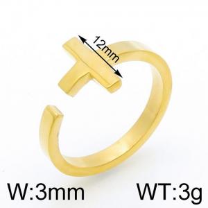 Stainless Steel Gold-plating Ring - KR92889-Z