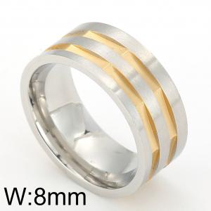Stainless Steel Gold-Plating Ring - KR9336-K