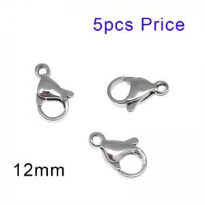 SS Lobster Clasp--12mm---5pcs Pirce - KRP101