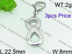 Stainless Steel Charms with Lobster - KRP3808-Z