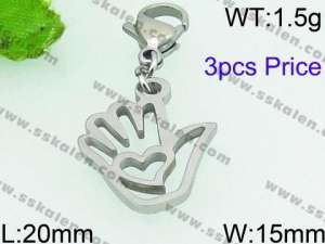 Stainless Steel Charms with Lobster - KRP3816-Z