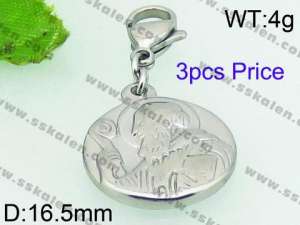 Stainless Steel Charms with Lobster - KRP3821-Z