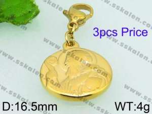 Stainless Steel Charms with Lobster - KRP3836-Z