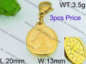 Stainless Steel Charms with Lobster - KRP3844-Z