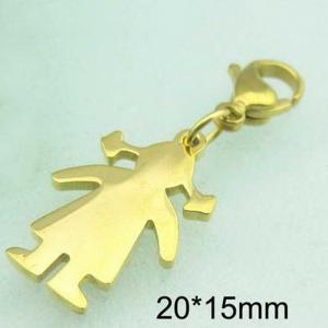 Stainless Steel Charms with Lobster - KRP764-Z