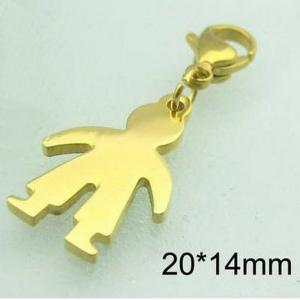 Stainless Steel Charms with Lobster - KRP768-Z