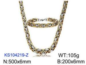 SS Jewelry Set(Most Men) - KS104219-Z