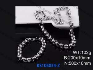 SS Jewelry Set(Most Men) - KS105034-Z