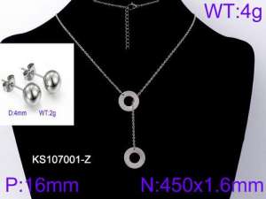 SS Jewelry Set(Most Women) - KS107001-Z