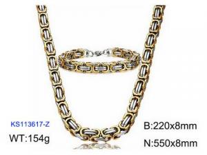 SS Jewelry Set(Most Men) - KS113617-Z