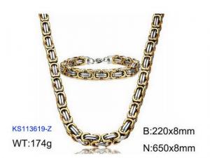 SS Jewelry Set(Most Men) - KS113619-Z