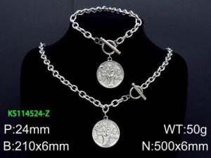 SS Jewelry Set(Most Women) - KS114524-Z