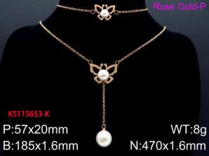 SS Jewelry Set(Most Women) - KS115653-K