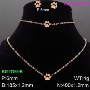 SS Jewelry Set(Most Women) - KS117044-K