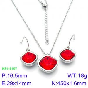 SS Jewelry Set(Most Women) - KS118197-K