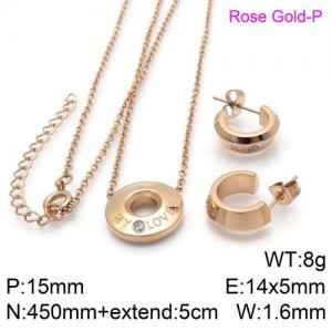 SS Jewelry Set(Most Women) - KS133666-GC