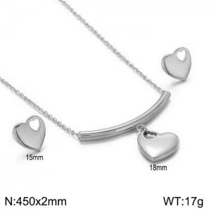 Stainless steel heart-shaped set - KS199592-Z