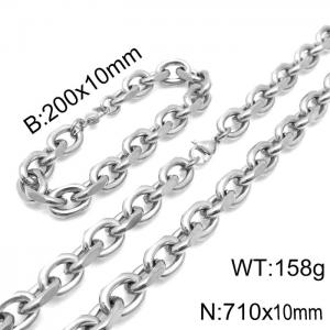 O-shaped cross chain interlocking titanium steel large O-shaped chain - KS203064-Z