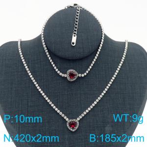 SS Jewelry Set(Most Women) - KS220240-HR