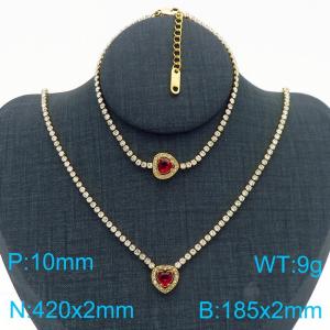 SS Jewelry Set(Most Women) - KS220241-HR