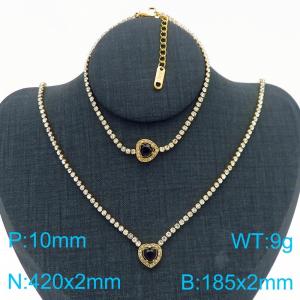 SS Jewelry Set(Most Women) - KS220245-HR