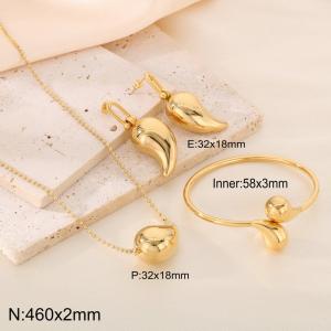 Fashion stainless steel water droplet set - KS221025-K