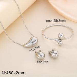 Fashion stainless steel water droplet set - KS221027-K